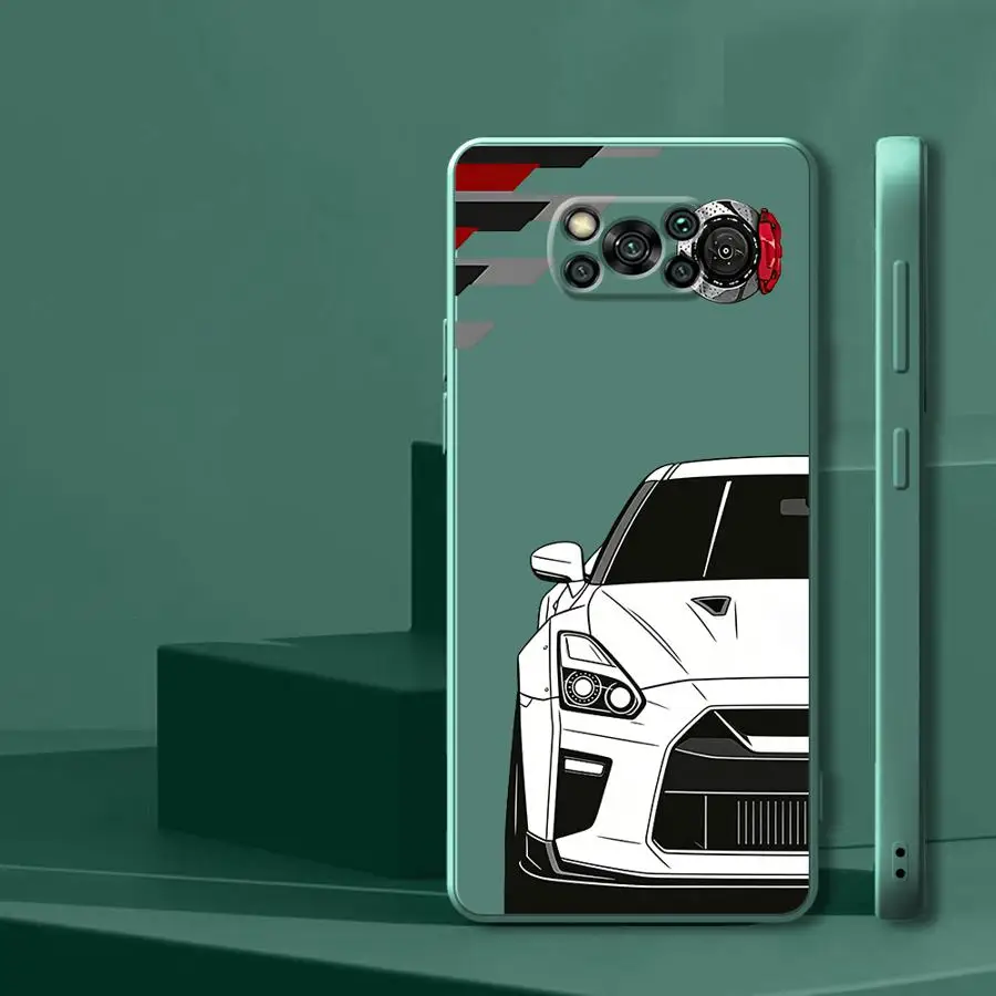 Фото Мягкий чехол для телефона JDM Sport Car для Xiaomi Poco C85 F4 C71 F5 F3 X4 X3 Pro X3 NFC №3