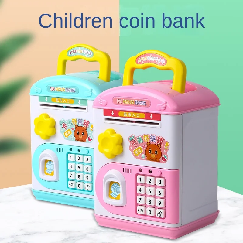 

Password Fingerprint Piggy Bank Toy Children's Family Financial Toy Mother And Baby Automatic Rolling Money Storage Tank