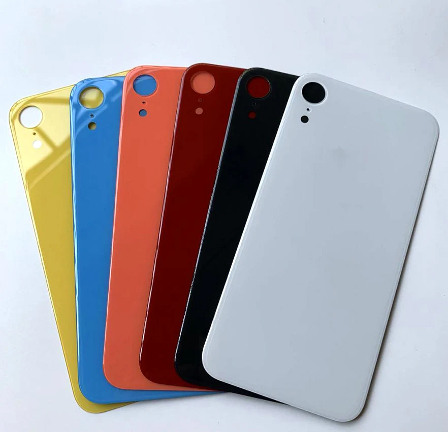 Сменное стекло с большим отверстием для задней крышки iPhone XR двойной боковой