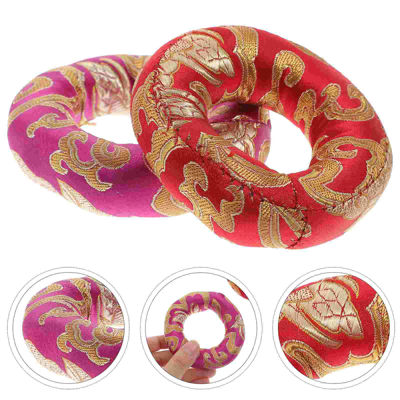 

Bowl Singing Pads Cushion Sound Ring Cushions Bowls Tibetan Instruments Chakra Meditation Nepal Parts Pillow Brocade Mats