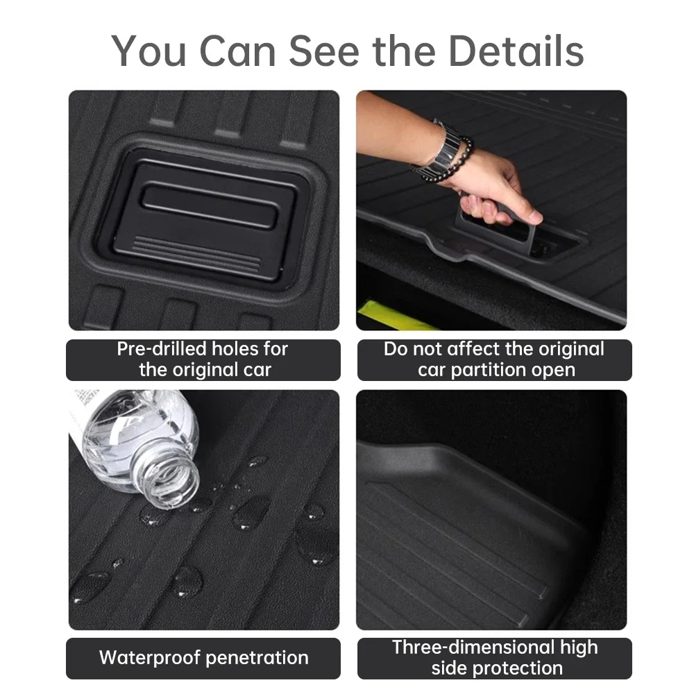 Для Xpeng G6 2023 2024 Xiaopeng TPE коврик для багажника автомобиля водонепроницаемый