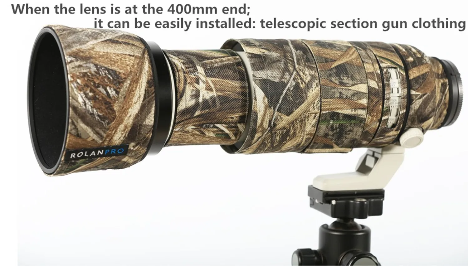 Линзы ROLANPRO камуфляжное пальто дождевик для Sony FE 100-400 мм f4.5-5 6 GM OSS защитный чехол