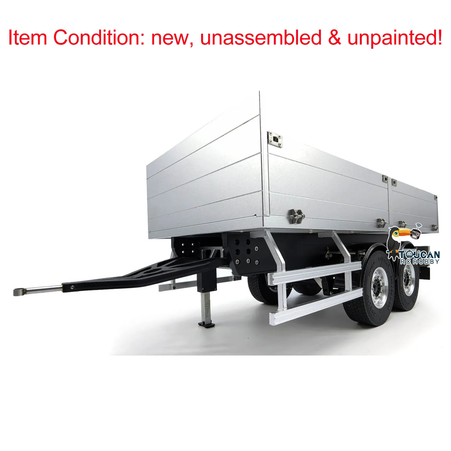 2-осевой металлический полный прицеп запасные части для игрушек 1/14