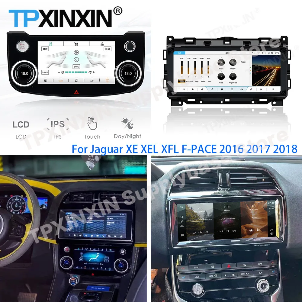 

Air Car Radio 2 Din Stereo Receiver Android 12 For Jaguar XE XEL XFL F-PACE 2016 2017 2018 GPS Player Audio Recorder Head Unit