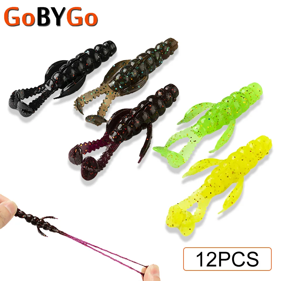 

12 шт./партия, мягкие рыболовные приманки, 57 мм, 3 г