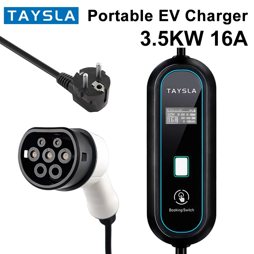 TAYSLA-cargador портативный для наушников электрический Cable de carga con enchufe 48. tipo 1 80 В-260 В 3 5
