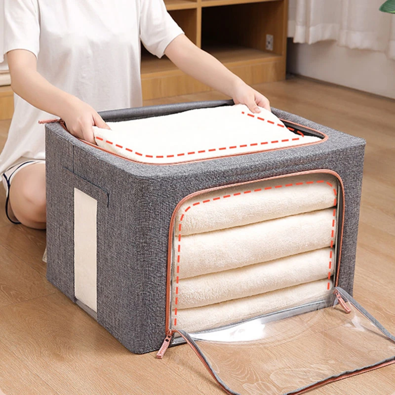 

Foldable Storage Organizers Clothes Blanket Quilt Organizer Box Large Capacity Closet Sweater Storage Clothes Cabinet Organizer
