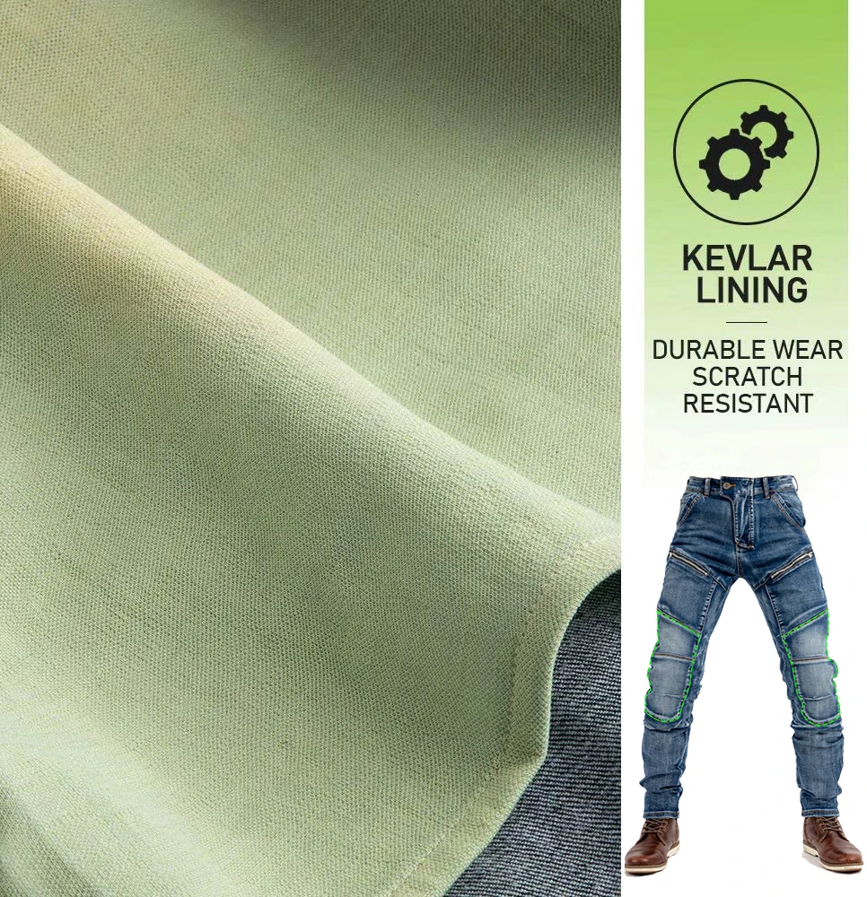 LOMENG Motorcycle Riding Jeans Kevlar Motorbike Racing Pants with CE Knee Hip Removable Armored for Men LMPM09