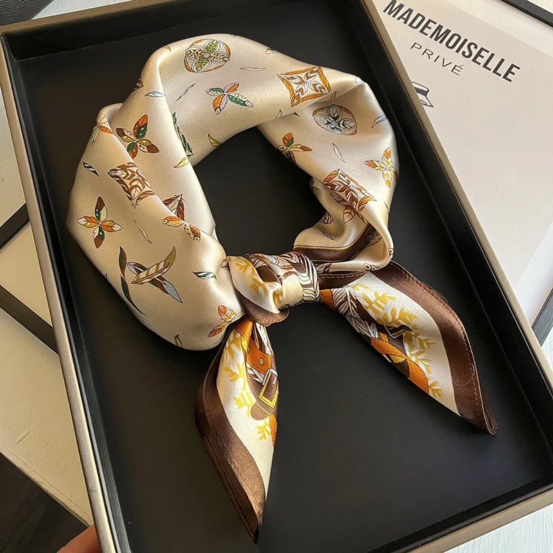 Square 100% Real Silk Scarf Women Bufanda Shawls Wraps for Lady Neckerchief Natural Foulard Femme Bandana Scarves Pashmina 2022 |