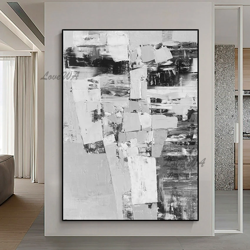 

Wall Picture Natural Scenery Oil Painting Abstract Canvas Art Gray Acrylic Texture Unframed Artwork China Import Item Decoration