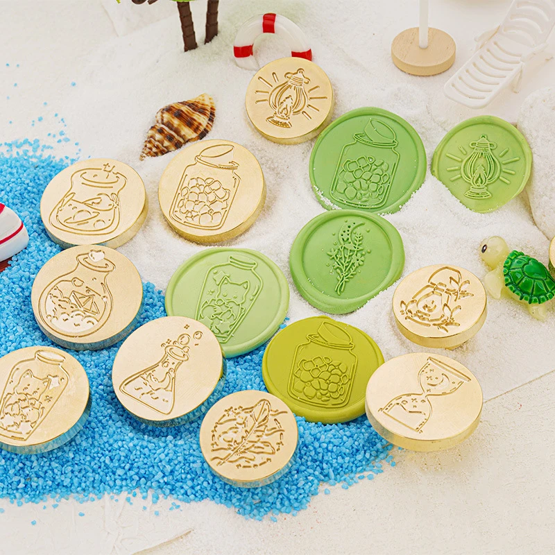 

Восковая печать, свежая Летняя серия, высококачественный латунный декоративный конверт с головкой для главы, ручная работа, изготовление скрапбукинга, открыток, «сделай сам»