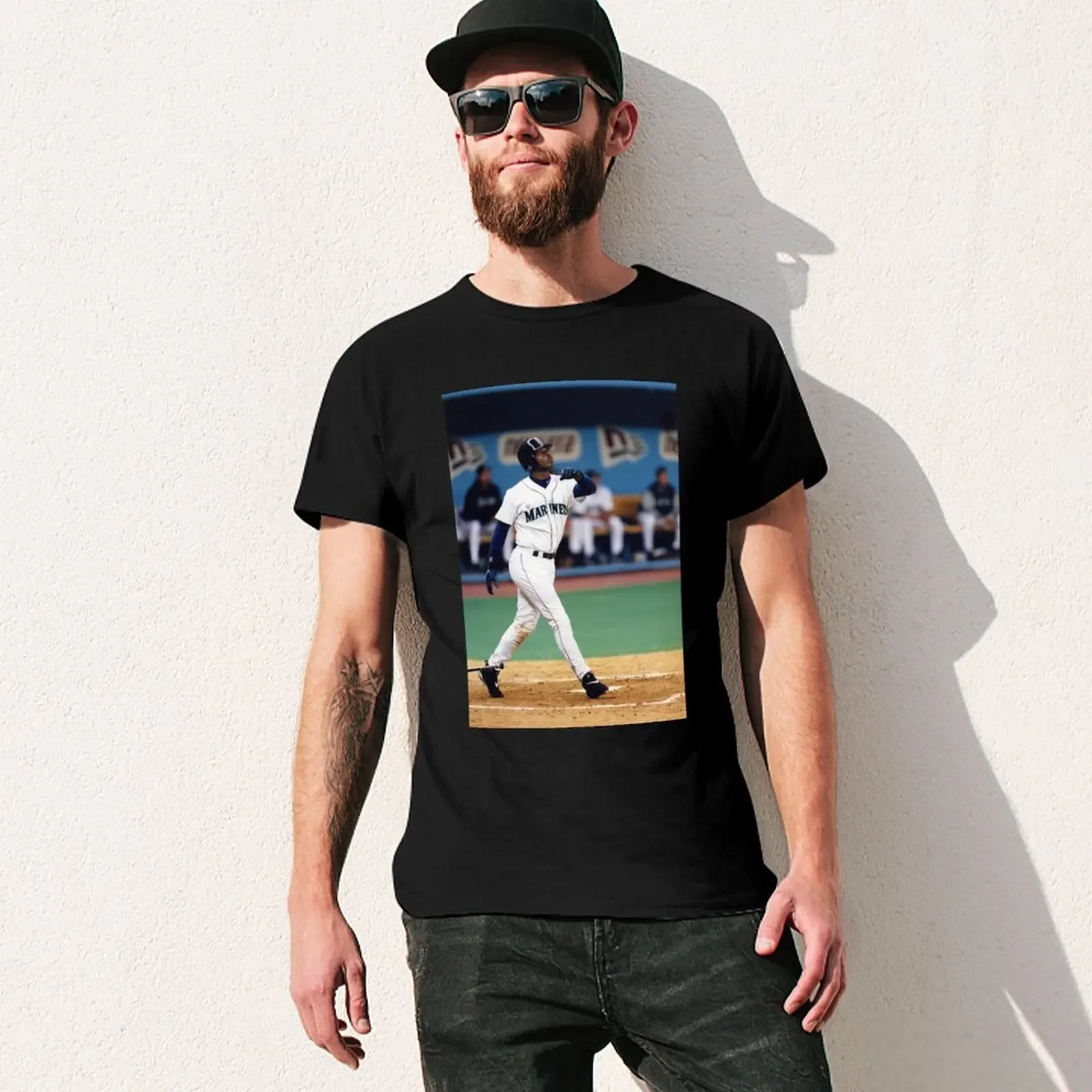Фото Футболка Ken Griffey Jr для мальчиков с животным принтом, футболка с короткими рукавами для мальчиков, белые мужские футболки с рисунком, пакет №3