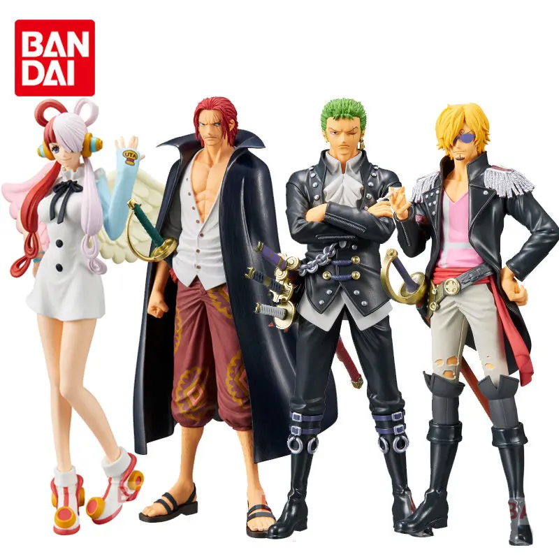 

17Cm Bandai BANPRESTO ONE PIECE FILM RED DXF THE GRANDLINE LADY Uta THE GRANDLINE MEN Shanks Zoro Sanji Anime Action Figure Toys