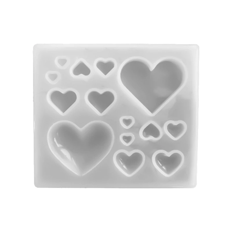 

Resin Heart Mold Heart Shaped Epoxy Casting Mold for DIY Earrings Jewelry Making