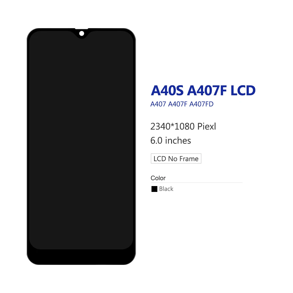 Дисплей для Samsung Galaxy A40s A407 ЖК-дисплей сенсорный экран дигитайзер в сборе Замена