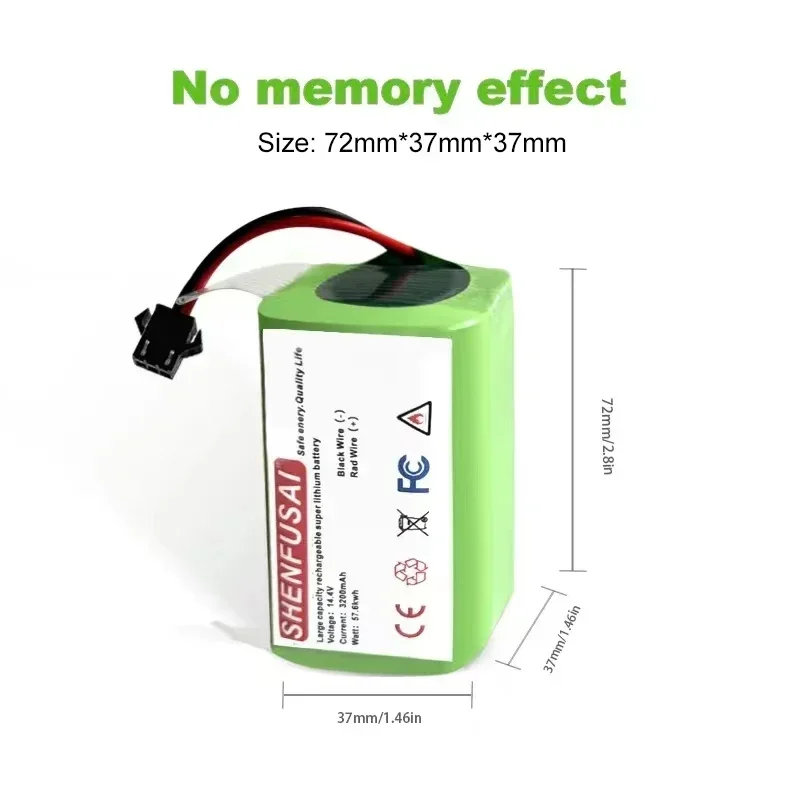 Аккумулятор для робота-пылесоса Li-Ion 14 8В/14 4В 4S1P 3200 мАч