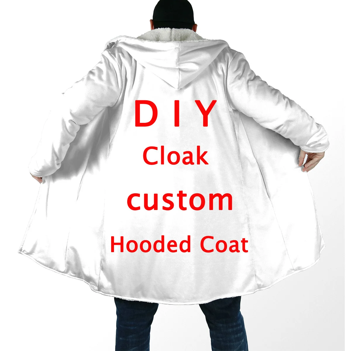

PLstar Cosmos DIY Accept custom Design Drop Shipping and Wholesale 3D Printing Fleece ded Cloak Unisex Thick Warm Cape coat