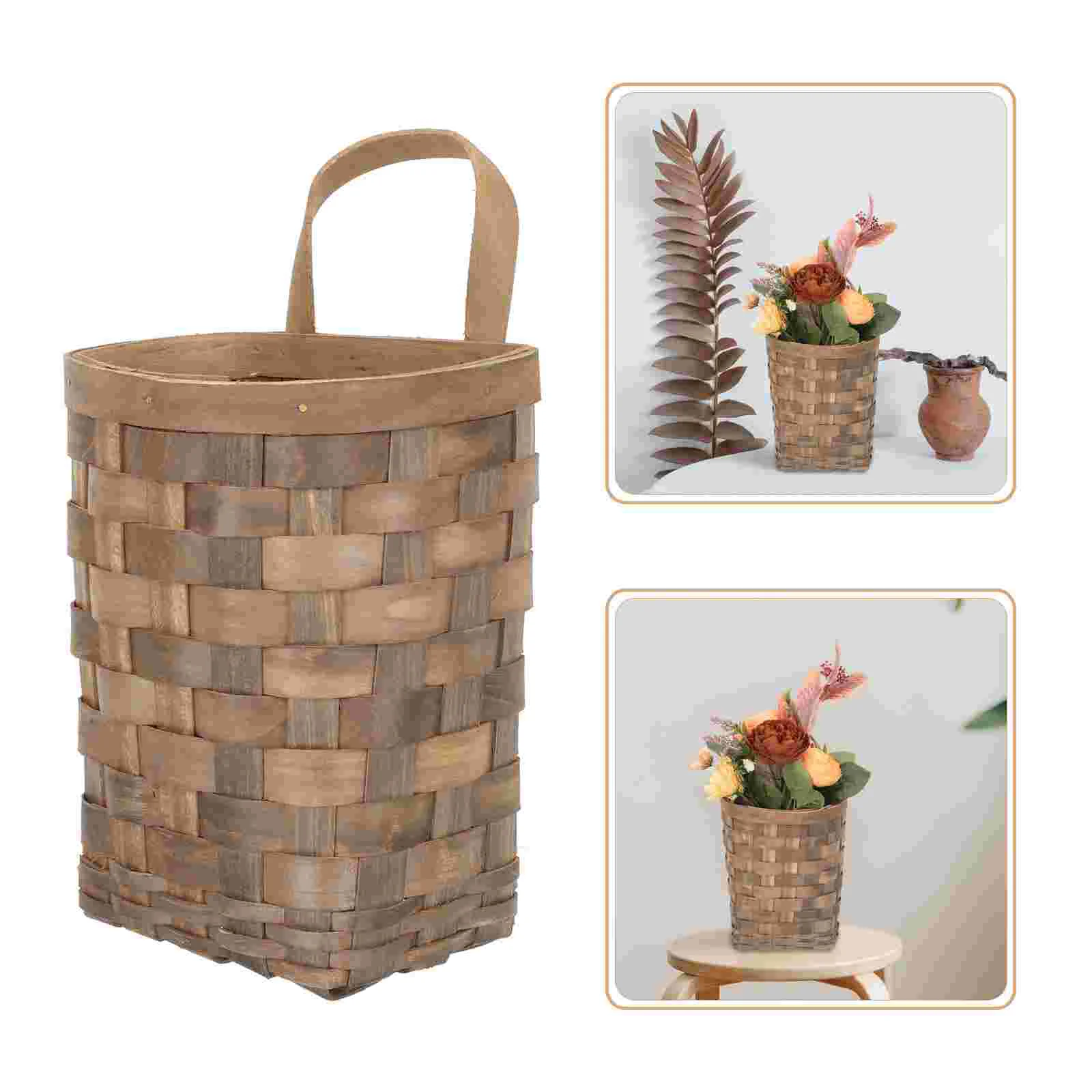 

Woven Baskets Hanging Fruit Basket Hanging Storage Bins Wicker Garden Basket Hanging Onion Basket Hanging Wall Vegetable Baskets