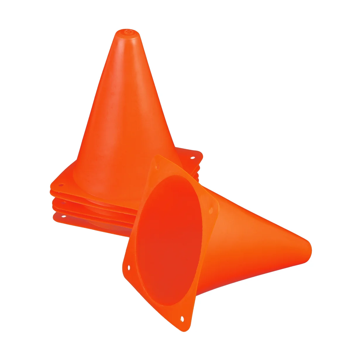 

6 18cm Training Cones Traffic Cones Agility Barriers Marker Signs for Soccer Skating Football Basketball Activities Games