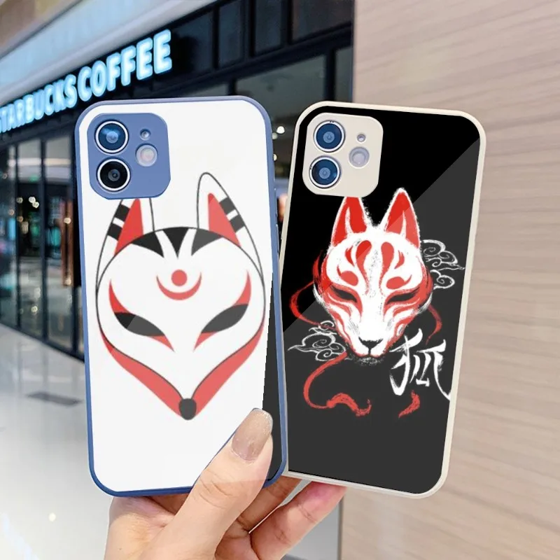 

Чехол для телефона в японском стиле для IPhone 14 13 12 11 Pro Max X XR XS 8 7 Plus, цветной чехол из жидкого стекла