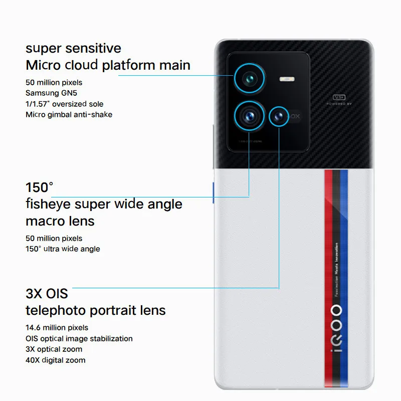 Tanie Vivo IQOO 10 PRO 5G Telefon Komórkowy 200W SuperCharge Snapdragon 8 + Gen1 6.78 ''AMOLED 120Hz 50MP Smartphone