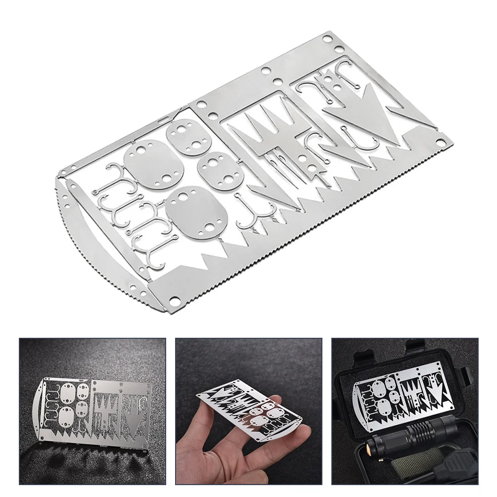 

Multitool Survival Kit Camping Credit Portable Survivalowe Hiking Hook Przetrwania Edc Preppers Gear Outdoor Emergency