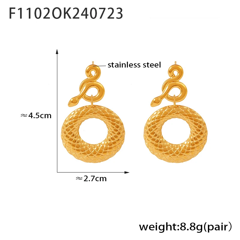 Крутые серьги в виде змеи для женщин роскошные винтажные позолоченные