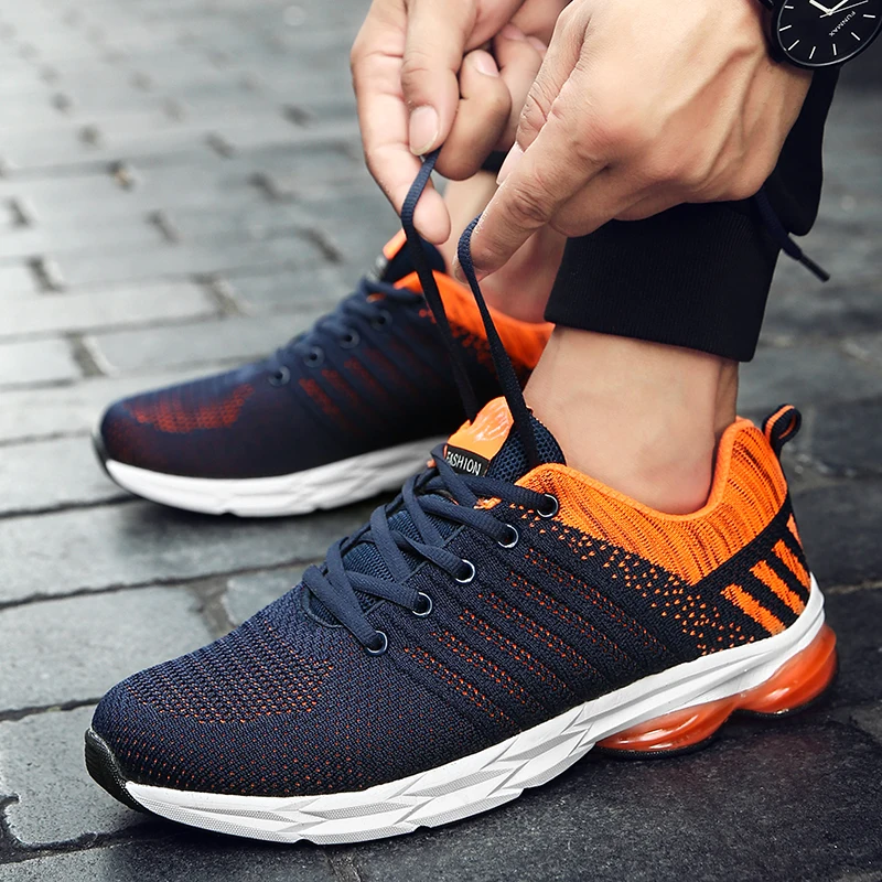 

2022 Fashion Men Shoes Portable Breathable Running Shoes 45 Large Size Sneakers Comfortable Walking Jogging Light Sports Shoes