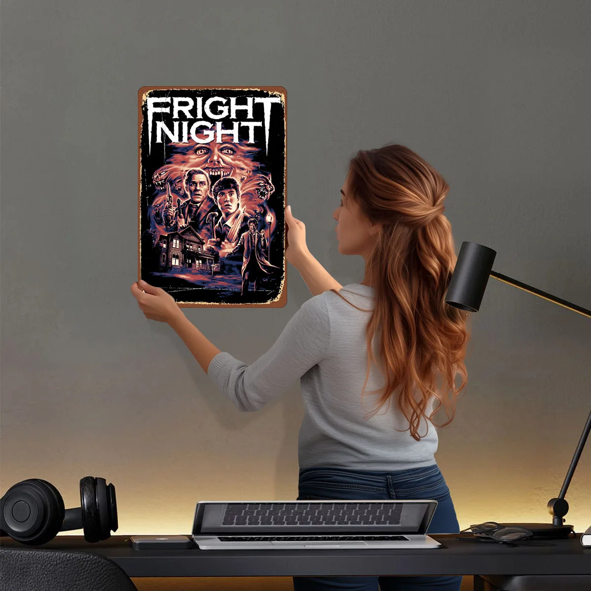 Металлическая вывеска ужасов в стиле 80-х годов постер с фильмом настенное