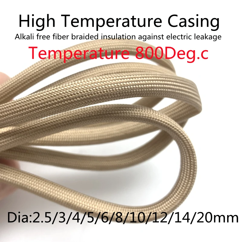 

Fiberglass Tube 1 ~ 20mm HTG Cable Sleeve Soft Chemical Fiber Glass Wire Alkali Free Fiber Braided Insulation Against Electric