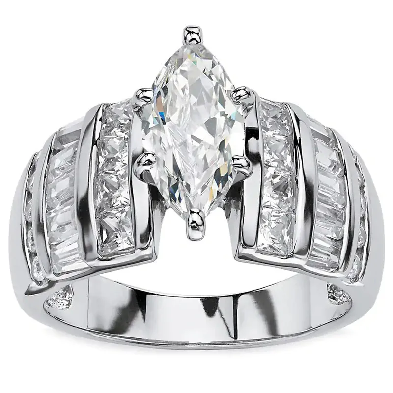 

Newly-designed Engagement Rings with Brilliant CZ Crystal Rings for Women Gorgeous Bridal Marriage Party Trendy Jewelry