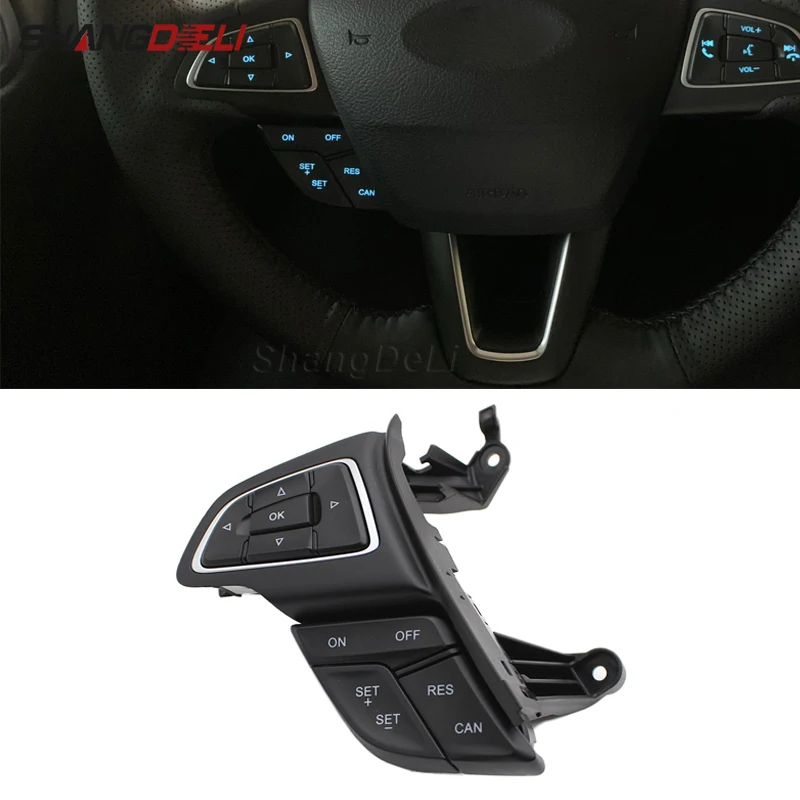 

Переключатель круиз-контроля для Ford Focus Mk3 2015-2017 Kuga 2017, Многофункциональная кнопка рулевого колеса, кнопка Bluetooth