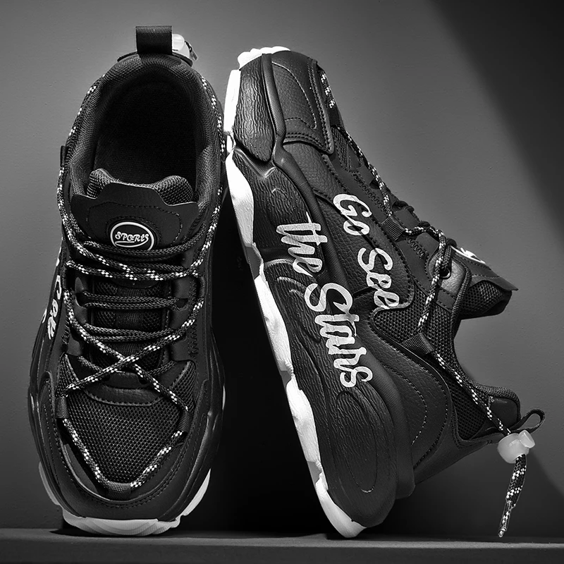 

Кроссовки для мужчин и женщин, массивные, дышащие, сетчатые, спортивная обувь для бега, прогулочная обувь на толстой подошве, лето