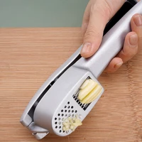 kitchen aluminium garlic press set with silicone tube roller multifunction cooking tools