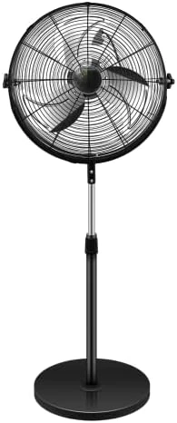 

Inch Pedestal Standing Fan, High Velocity, Heavy Duty Metal For Industrial, Commercial, Residential, Greenhouse Use