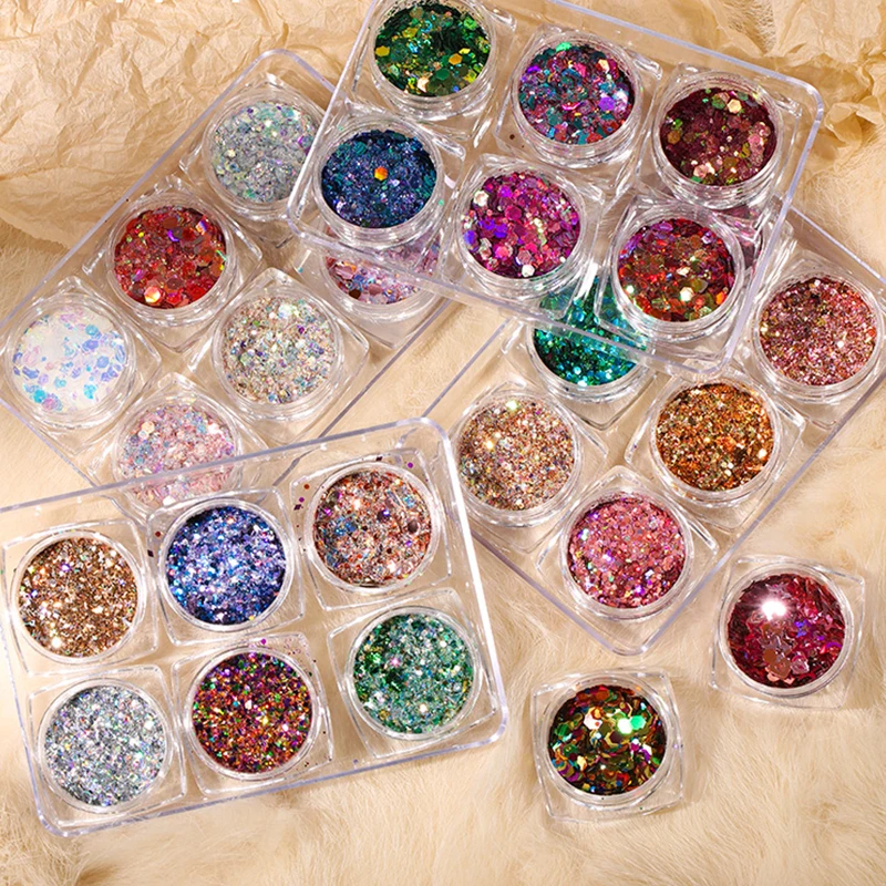 

Holographic Nail Glitter Flakes Sequins Acrylic Nail Powder for Manicure Nail Art Accessories Fairy Powder Decoration