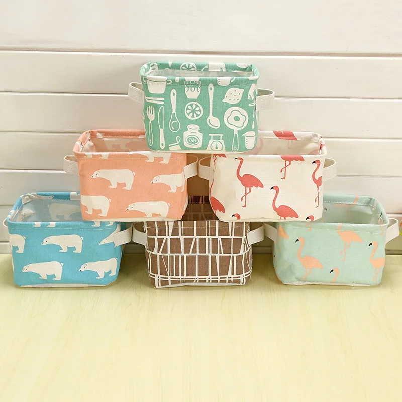 

Sundries Storage Basket Waterproof Desktop Storage Box Toy Clothes Cosmetic Storage Basket Office Stationery Organizer