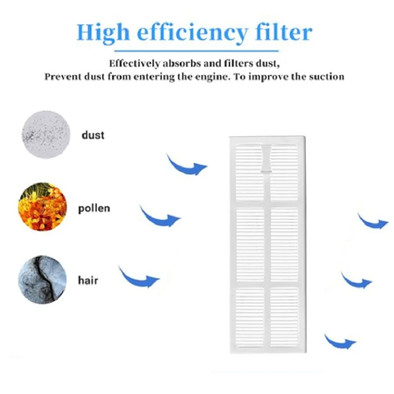 8 шт. для робота-пылесоса NARWAL J3 моющийся HEPA-фильтр боковая щетка ткань швабры