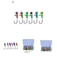 1 set fishing tip hook practical compact good toughness ice crappie head fishing jig for outdoor fishing jig lure hook