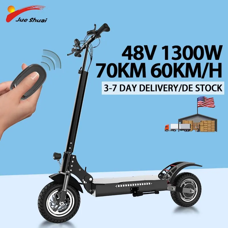 

70KM Range Electric Scooter JUESHUAI X750 E Scooter 1300W 48V Motor 60KM/H Speed Electric Scooters Adults 10'' Pneumatic Ti e