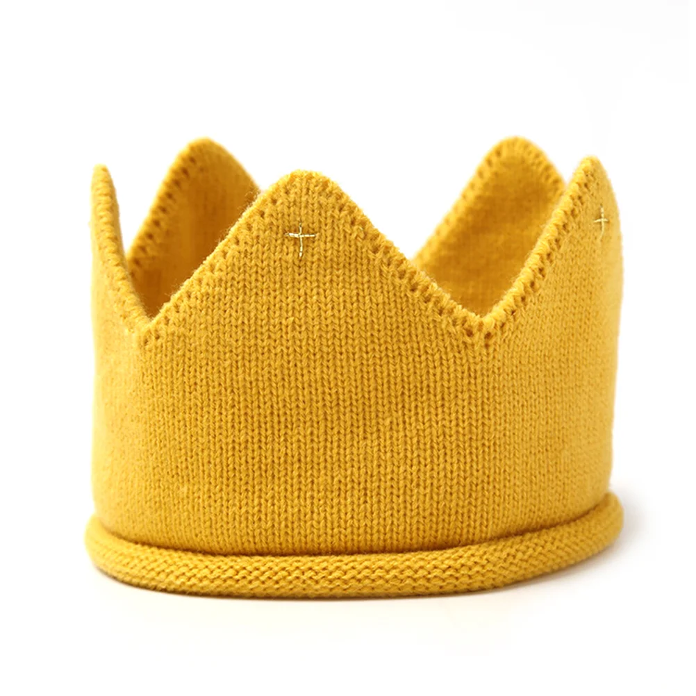 

Baby Boy Birthday Hatknitted Knit Yellow 1St Cap First Headband Felt Kids Beanie Warm Shower Blue Costume Girl Girls Boyscrochet