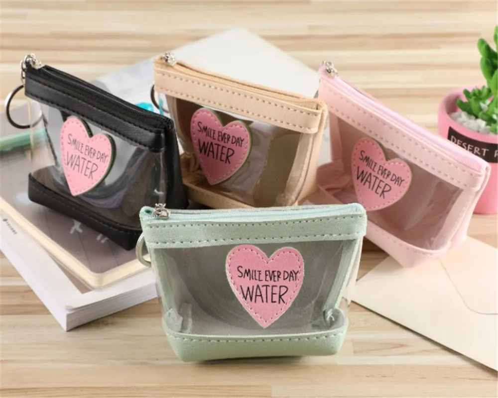 

2022New Transparent Coin Purse Small Wallet Pouch Multifunctional Lipstick Cosmetics Key Storage Bag Card Holder Coin Bag Clutch