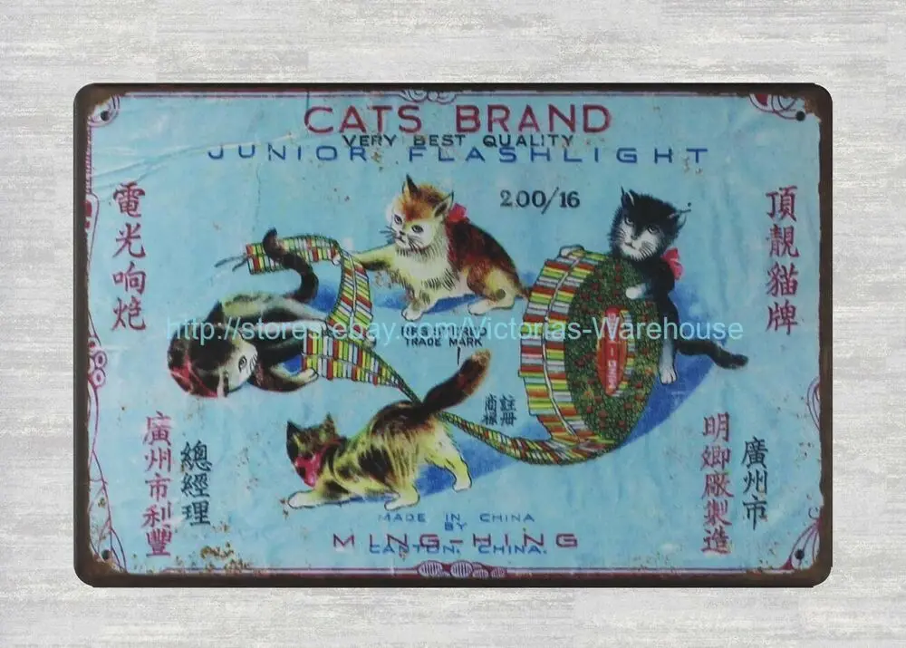 

Кошки бренд firecracker металлический жестяной знак предметы для украшения дома