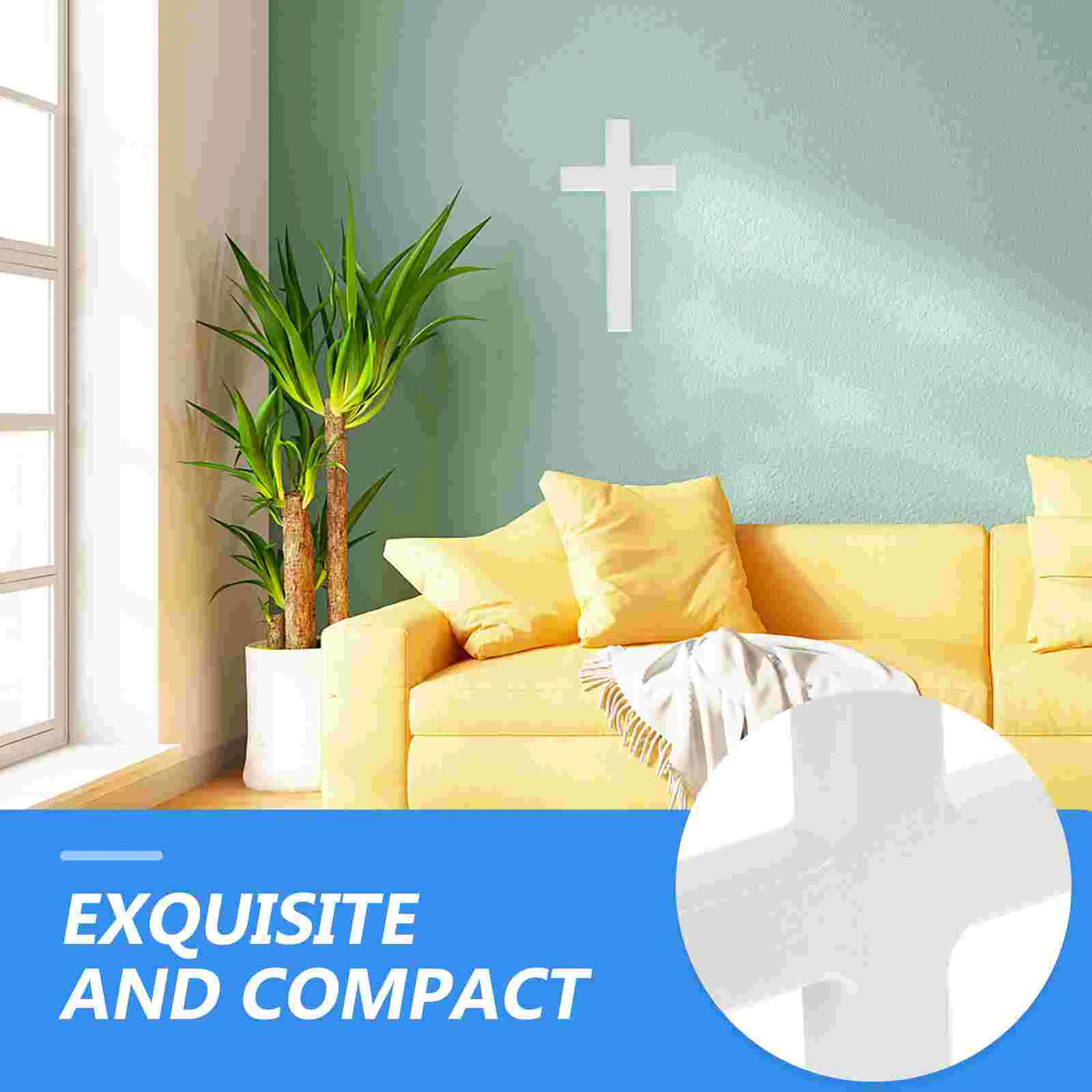 Аксессуары Крест Детские украшения для свадебной церемонии Белый деревянный