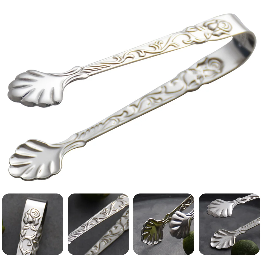 

Tongs Ice Mini Tongserving Appetizers Sugar Small Cube Stainless Steel Kitchen Metalbread Salad Cooking Clip Buffet Tea Barbecue