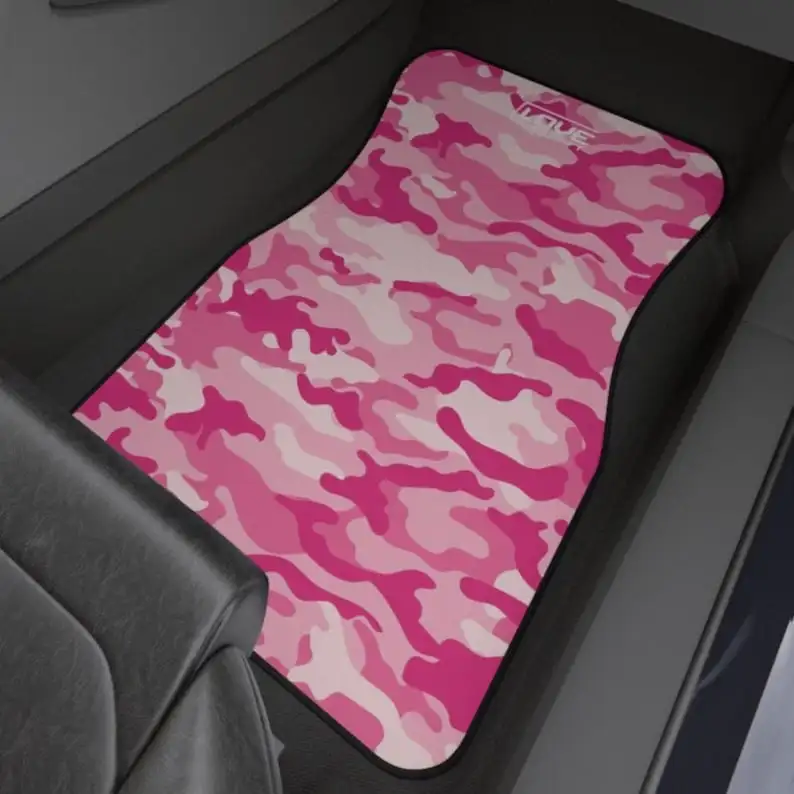 

Pink Camouflage Car Mats (2x Front), Cute Car Floor Mats, Made in the USA