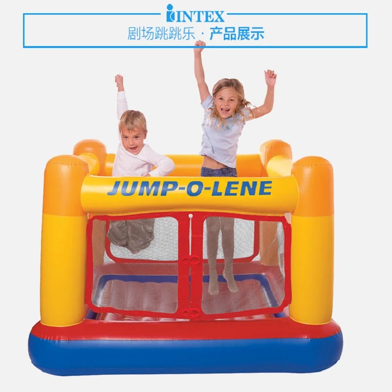 Батут INTEX детский для прыжков складная кровать дома надувной замок прыгающая