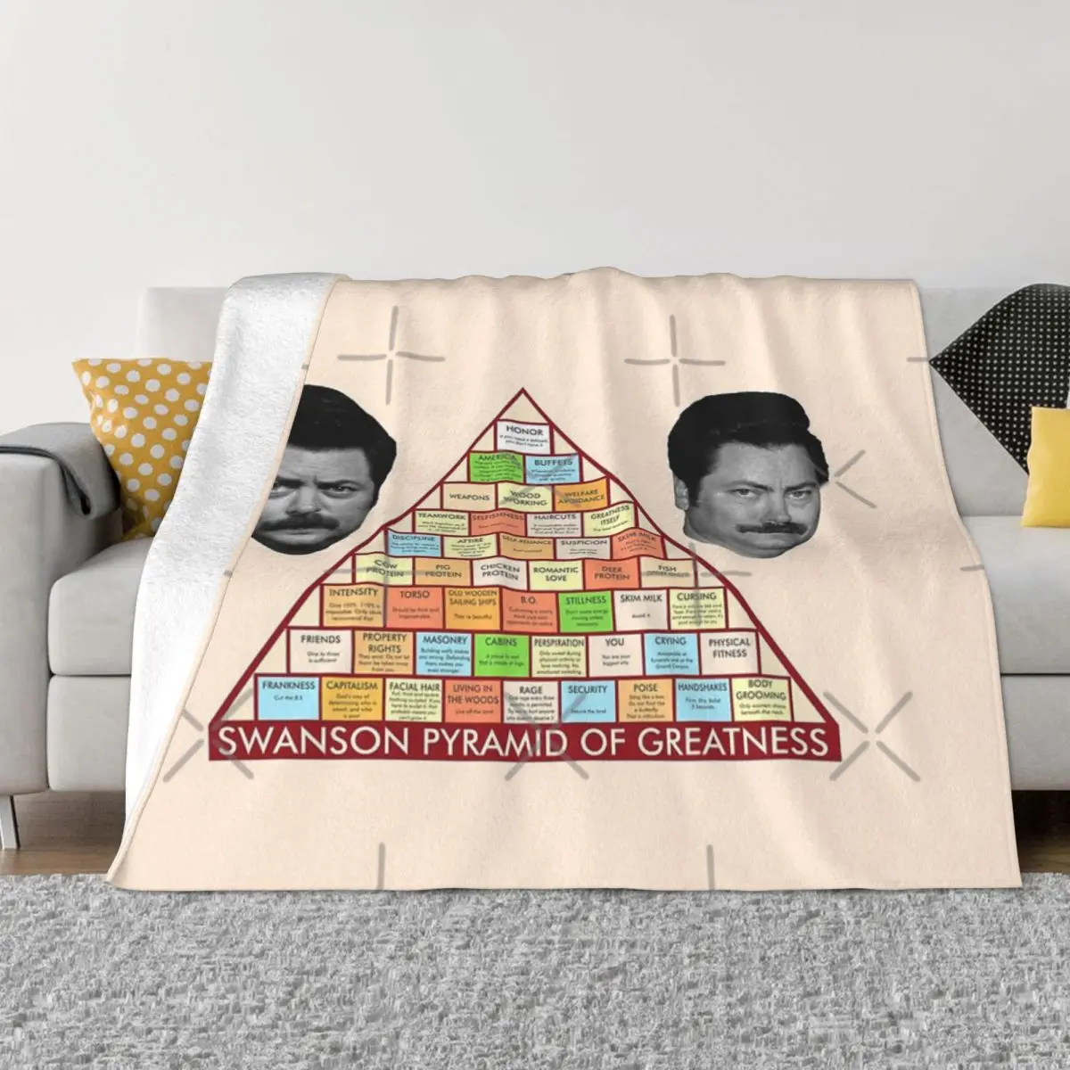 Ron Swanson's в виде пирамиды Greatness 2 одеяло покрывало на кровать стиле аниме