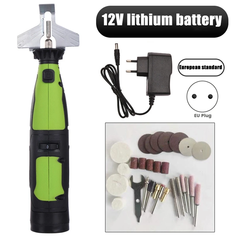 Chainsaw Sharpener Kit Power Chain Saw Sharpen Tool 3 Sizes Diamond Sharpening Wheels Angle Adjustment Guide Reusable EU Plug