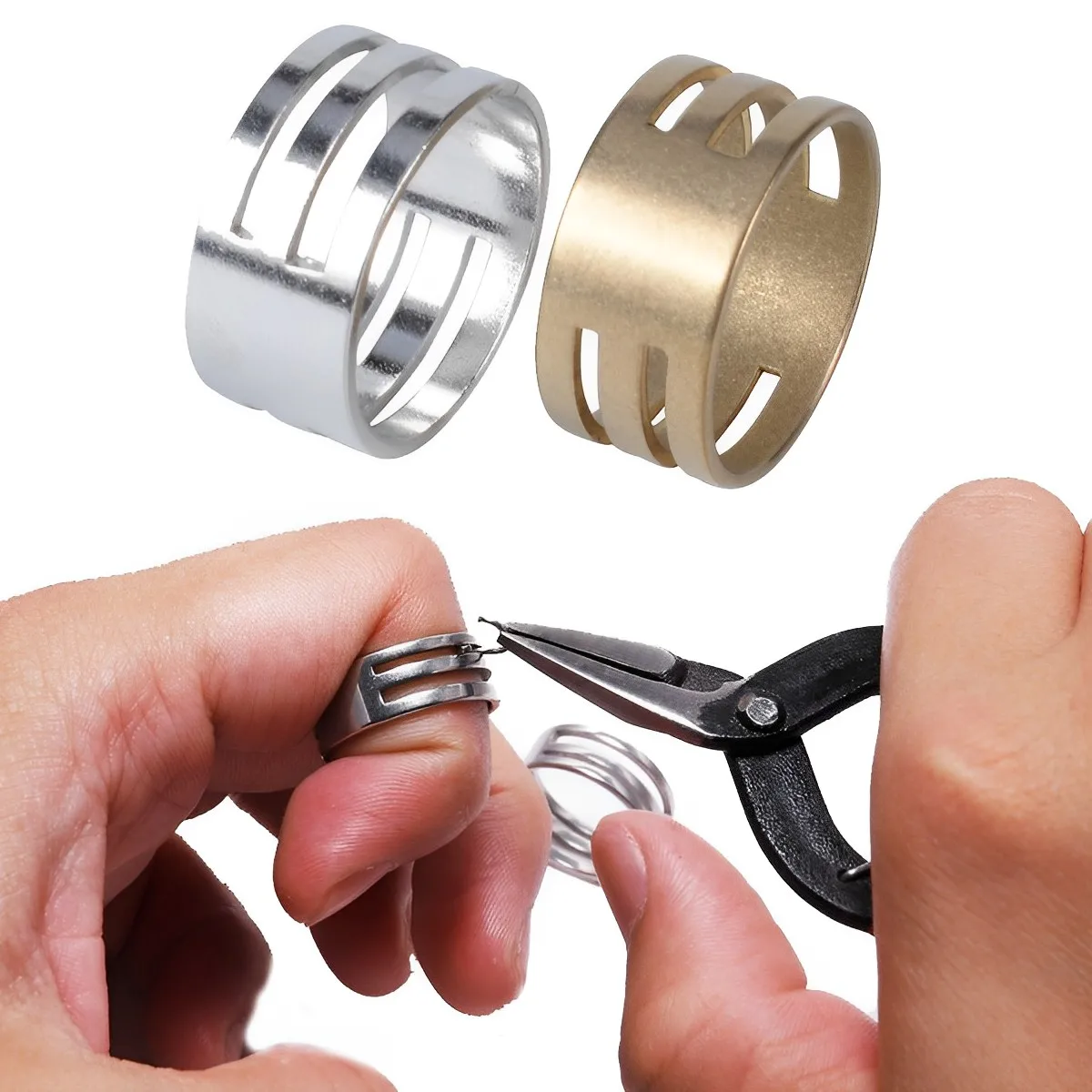 DIY Brass Jump Ring Opener Closing Tools Finger Ring Jewelry Making Finding Tool Copper Opener Tool Ring Accessories Jewelry